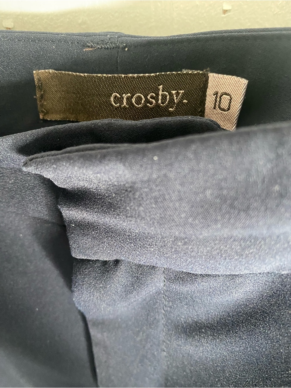 crosby.10 Navy Blue Straight Dress Pants - Picture 4 of 8